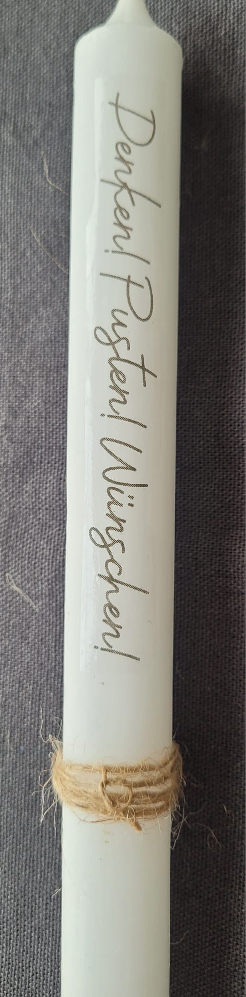 Kerzen zu Kerzenhalter mit Text (verschiedene Varianten)