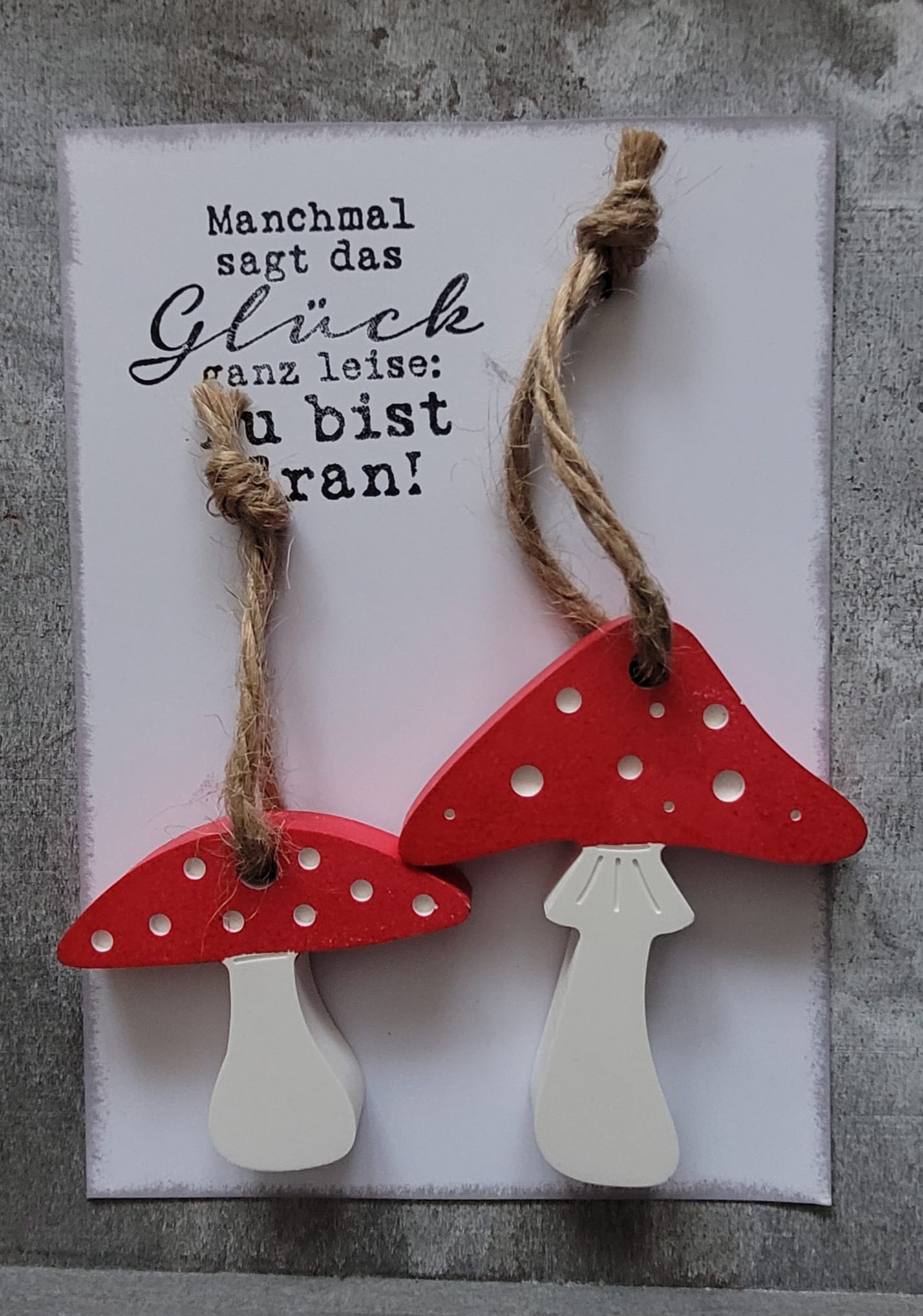 Pilz Anhänger "Glück"