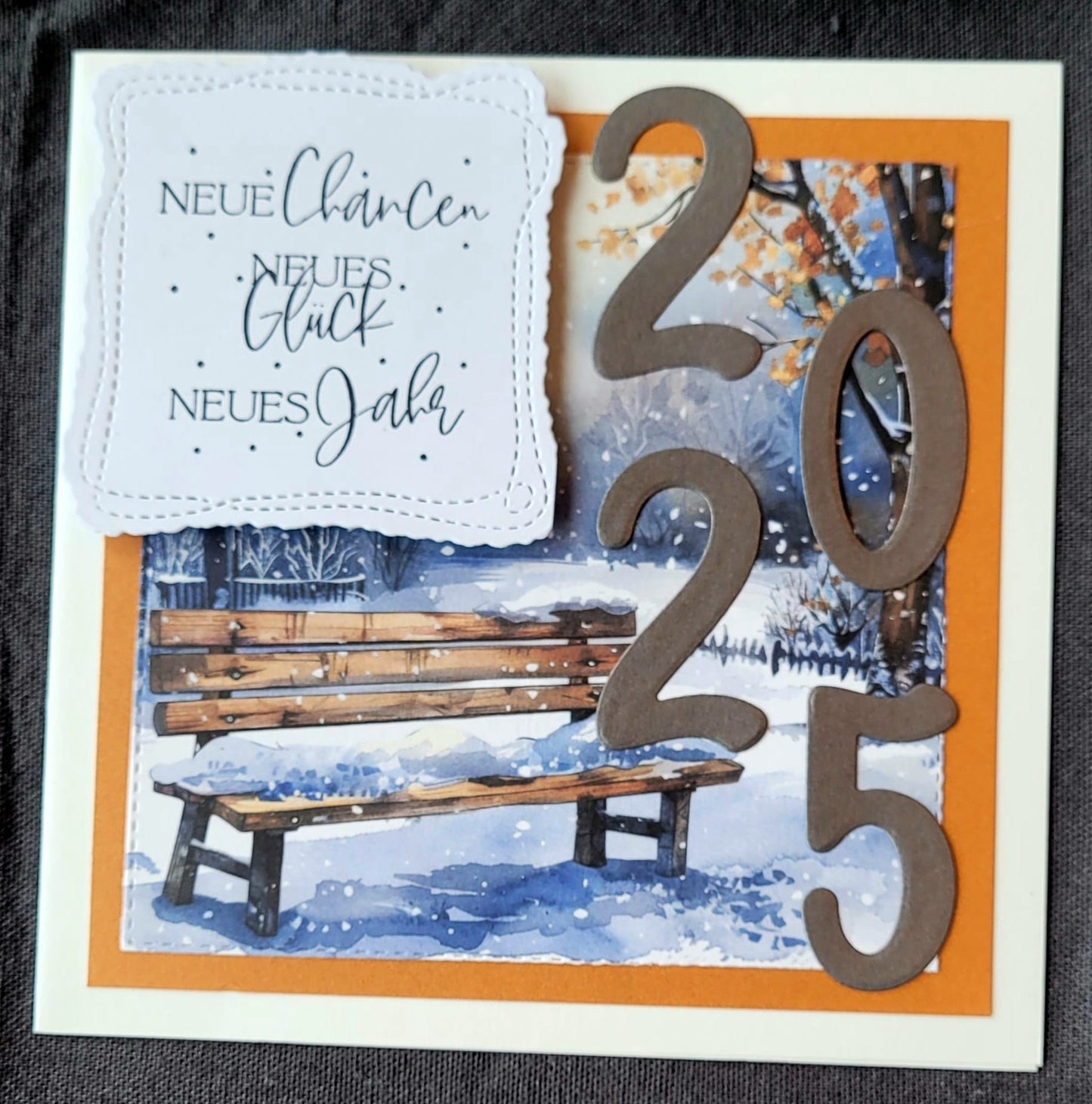 Karte quadratisch Neujahr (verschiedene Varianten)