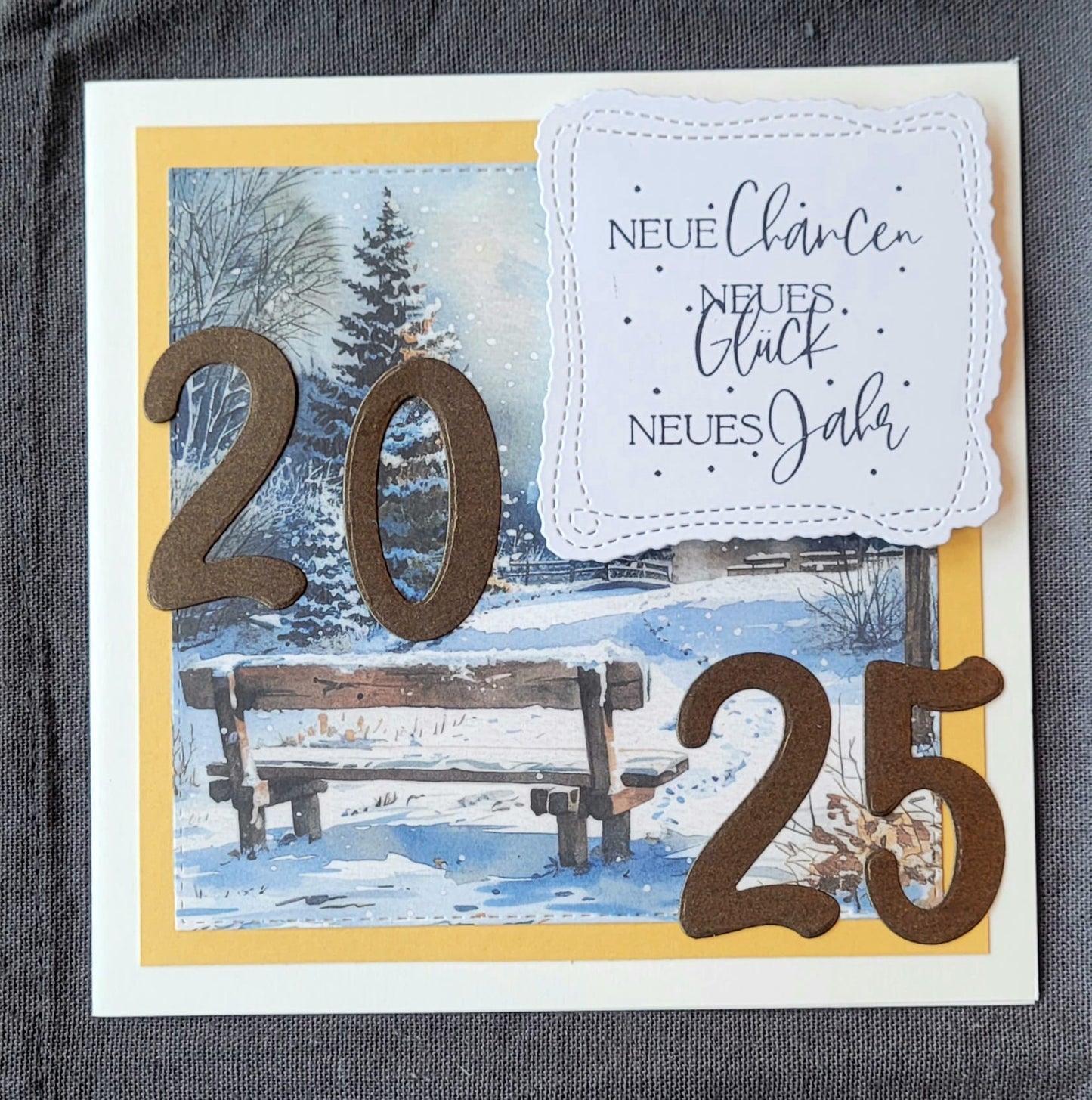 Karte quadratisch Neujahr (verschiedene Varianten)