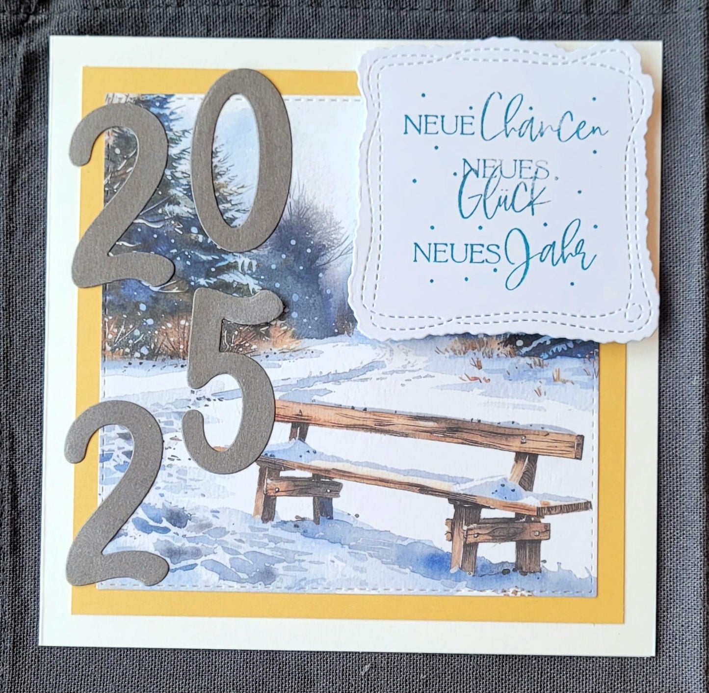 Karte quadratisch Neujahr (verschiedene Varianten)