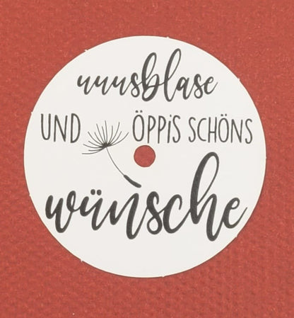 Teelicht mit Botschaft "Geburtstag" (verschiedene Varianten)