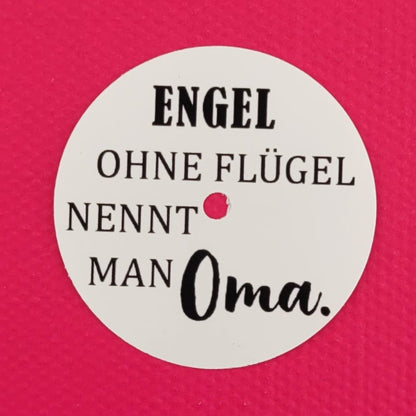 Teelicht mit Botschaft «Oma»