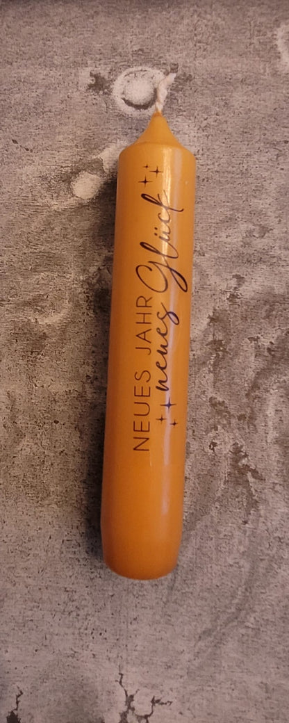 Kerzen klein zu div. Kerzenhalter Neujahr (verschiedene Texte)