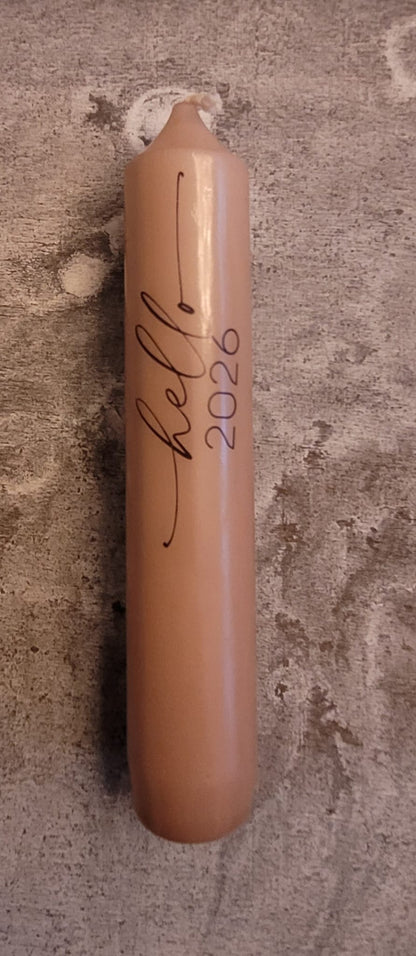 Kerzen klein zu div. Kerzenhalter Neujahr (verschiedene Texte)