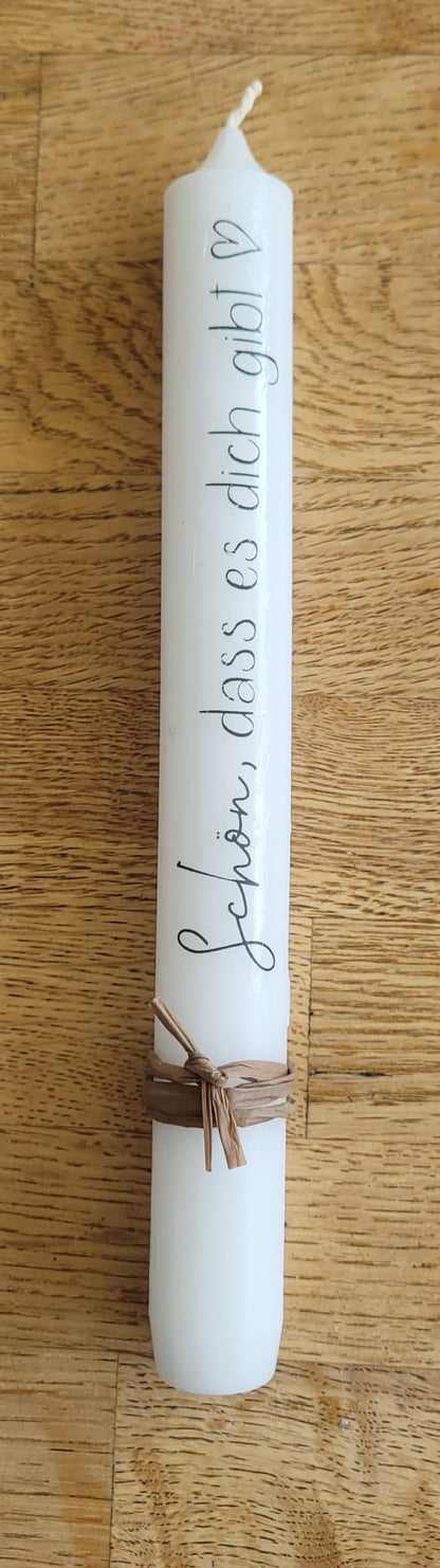Kerzen zu Kerzenhalter mit Text (verschiedene Varianten)