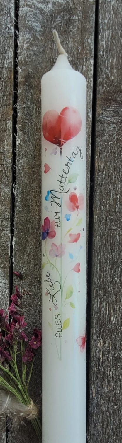 Herz-Kerzenhalter mit Kerze