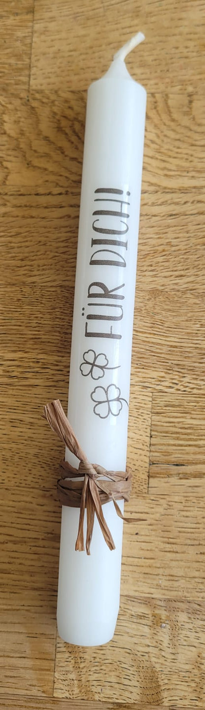 Kerzen zu Kerzenhalter mit Text (verschiedene Varianten)