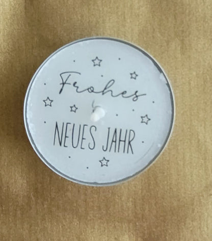 Neujahrs-Teelichter (verschiedene Varianten)