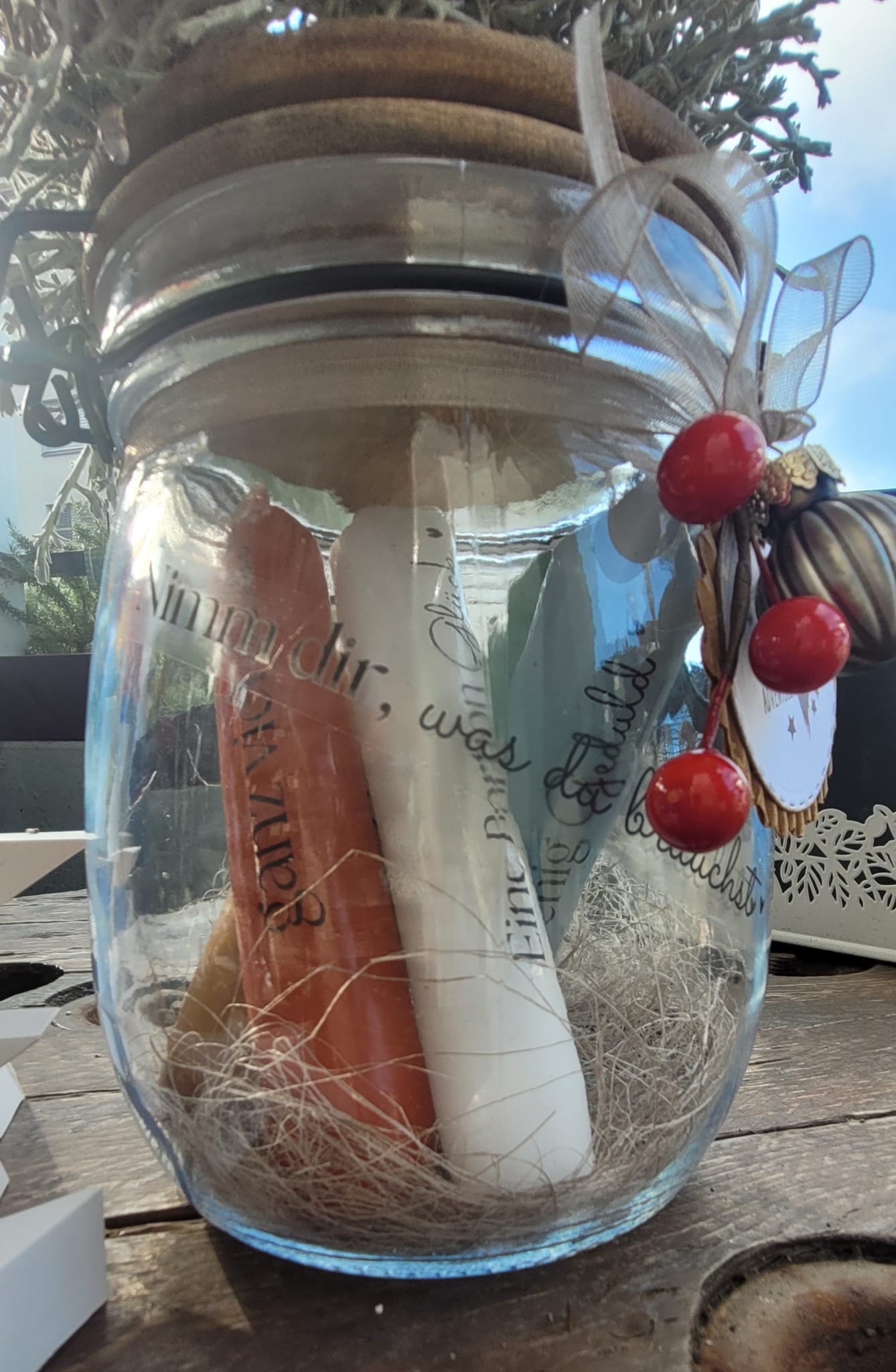 Nimm dir was du brauchst Kerzenglas (verschiedene Varianten)