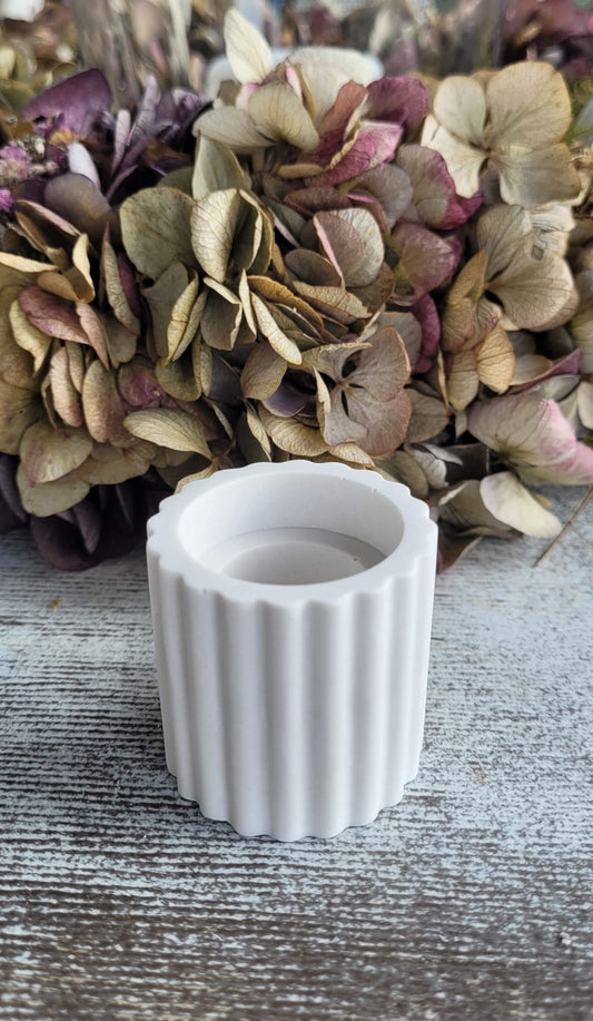 Kerzenhalter rund mit Rillen (verschiedene Varianten)