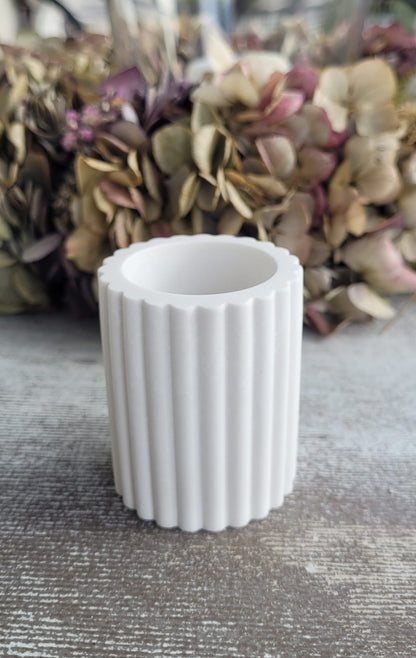 Kerzenhalter rund mit Rillen (verschiedene Varianten)