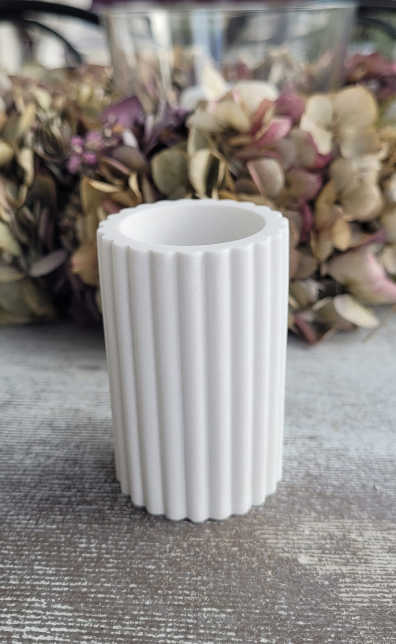 Kerzenhalter rund mit Rillen (verschiedene Varianten)