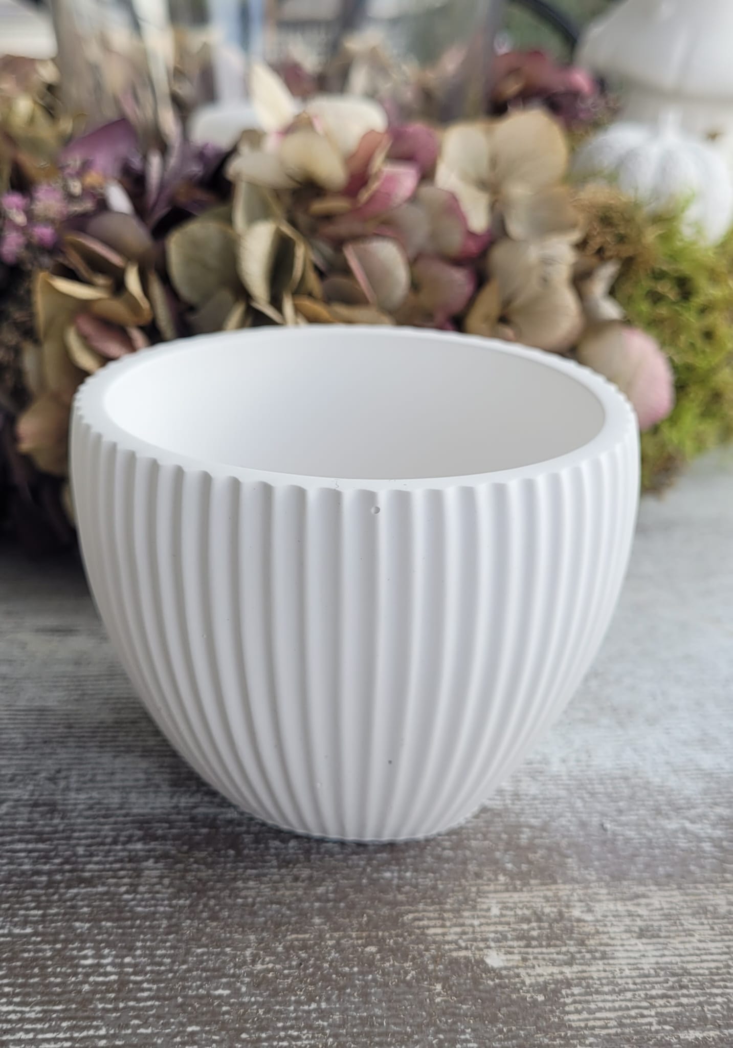 Kerzenhalterschale mit Rillen (verschiedene Varianten)