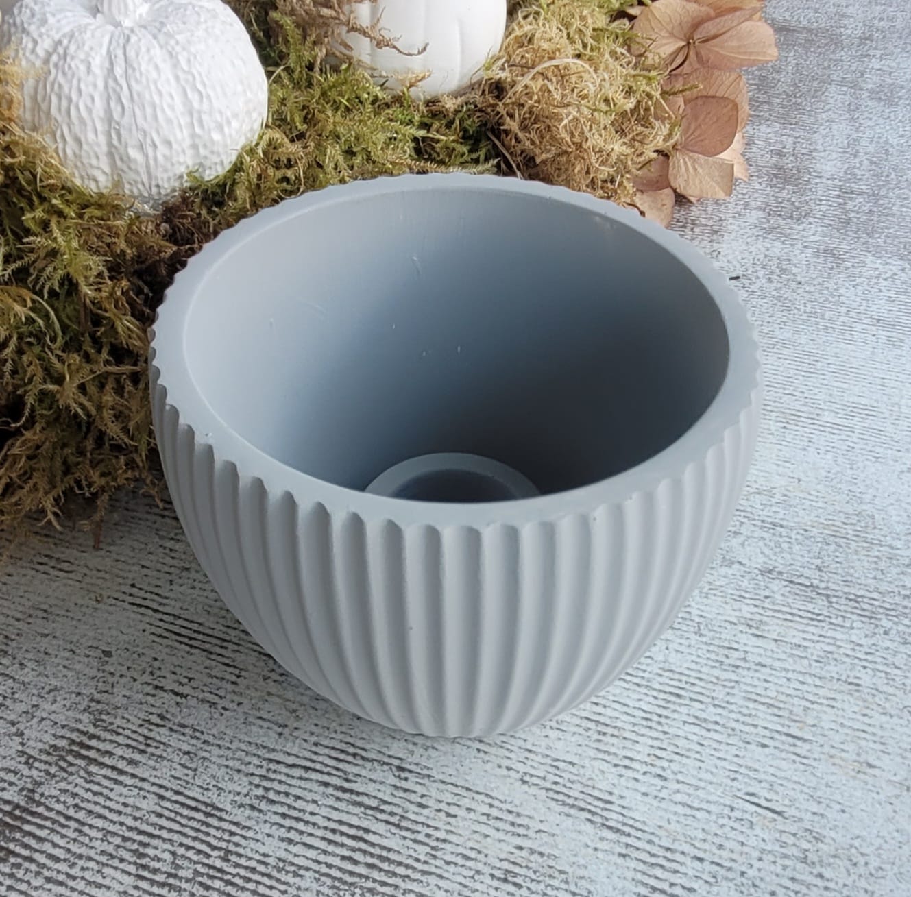 Kerzenhalterschale mit Rillen (verschiedene Varianten)