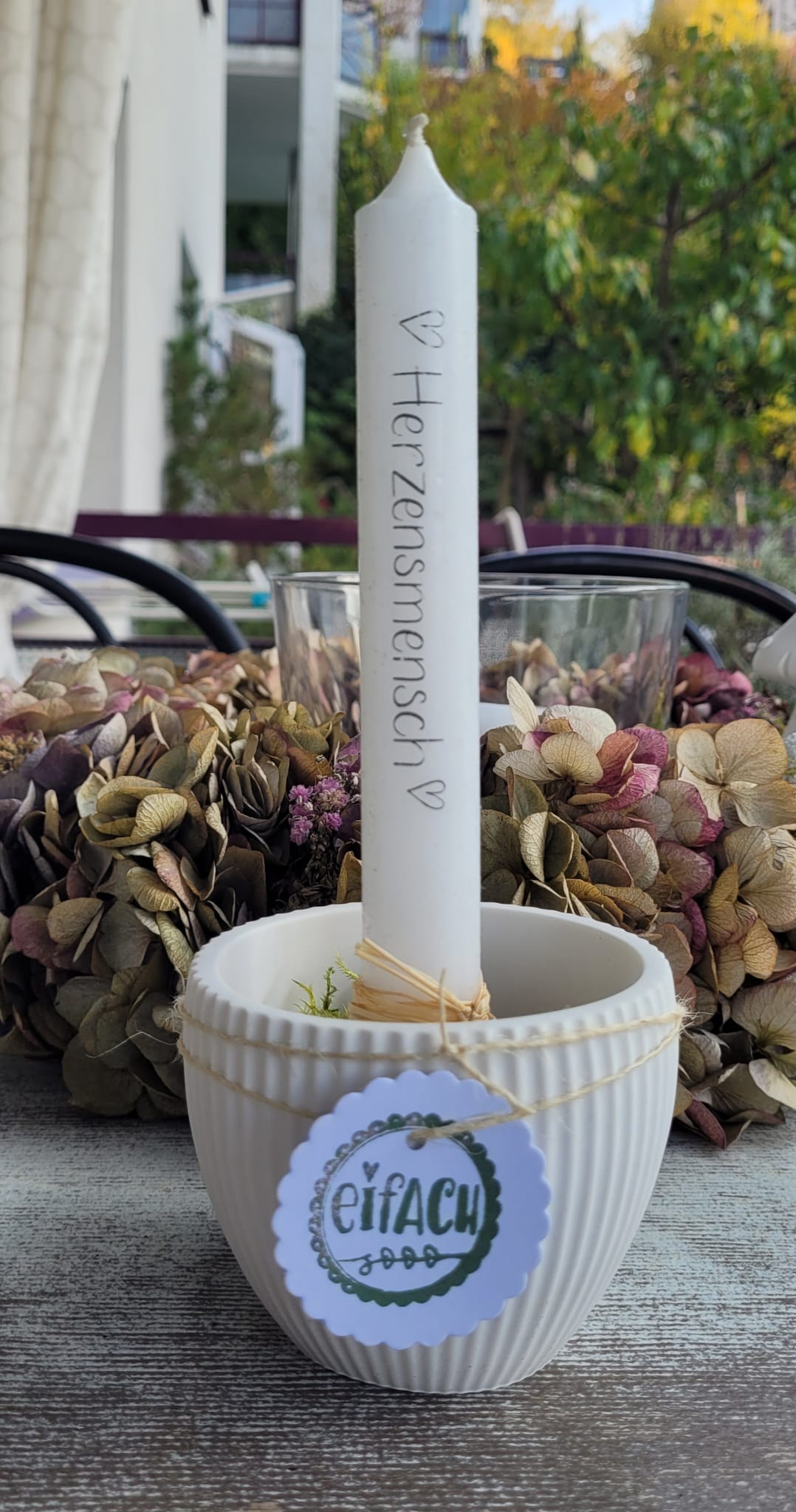 Kerzenhalterschale mit Rillen (verschiedene Varianten)