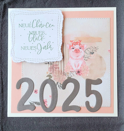 Karte quadratisch Neujahr (verschiedene Varianten)