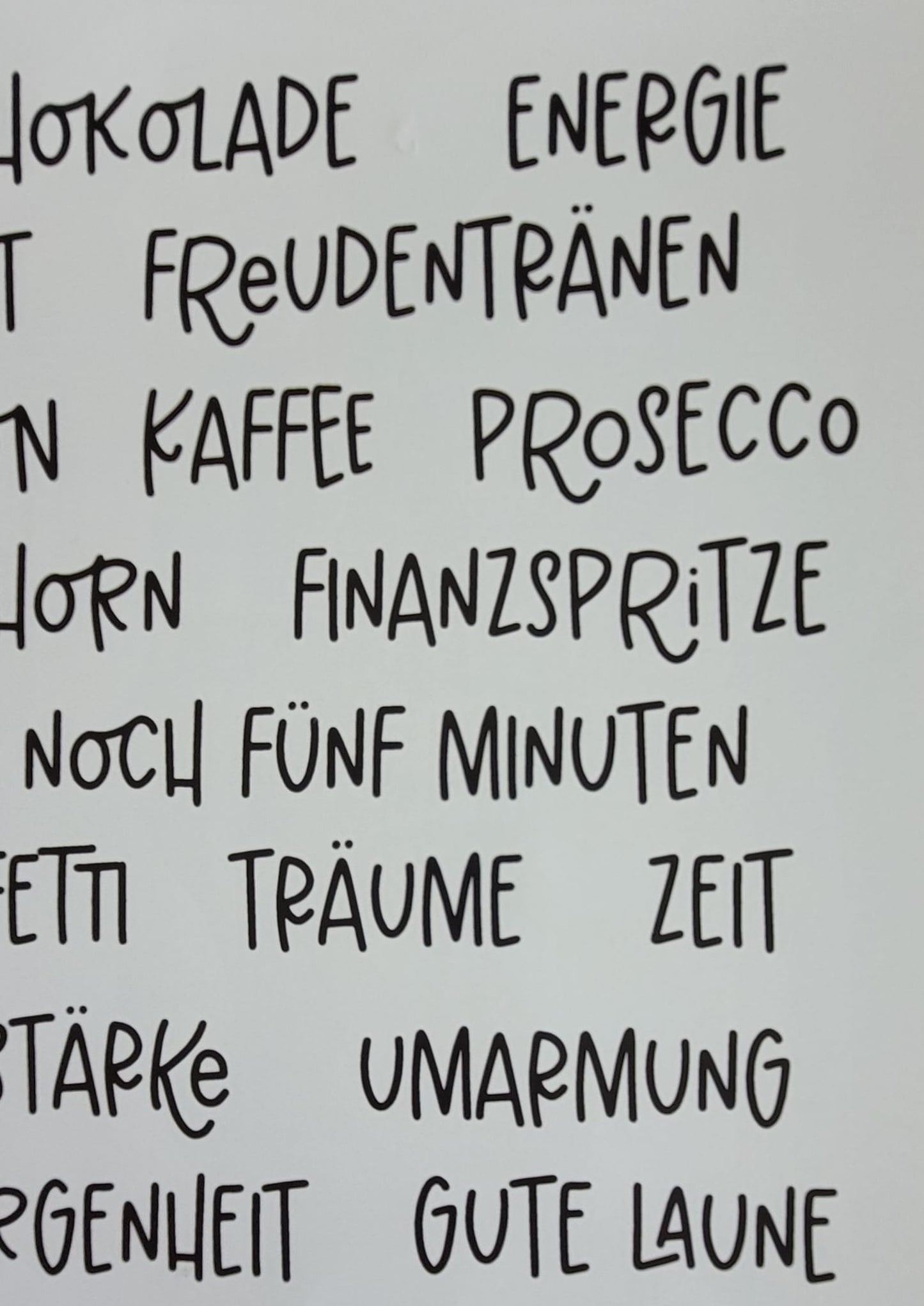 Nimm dir was du brauchst (verschiedene Varianten)