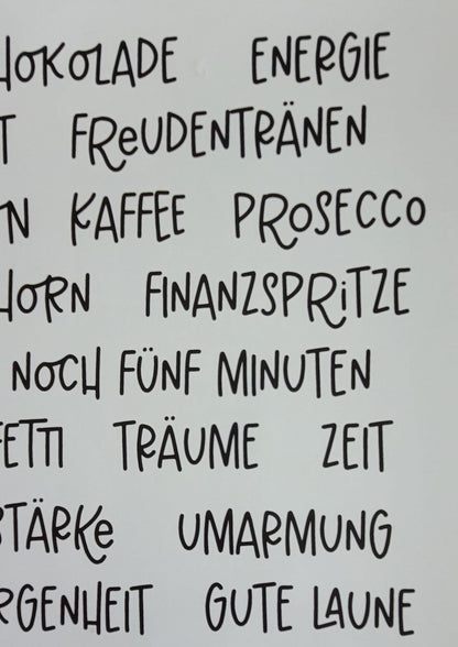 Nimm dir was du brauchst (verschiedene Varianten)
