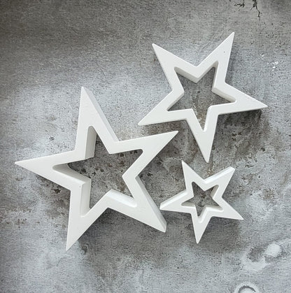 Gips-Stern (verschiedene Grössen)