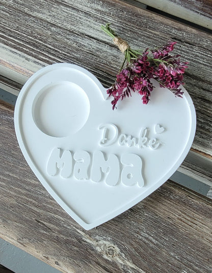 Herz Teelichthalter Danke Mama (verschiedene Varianten)