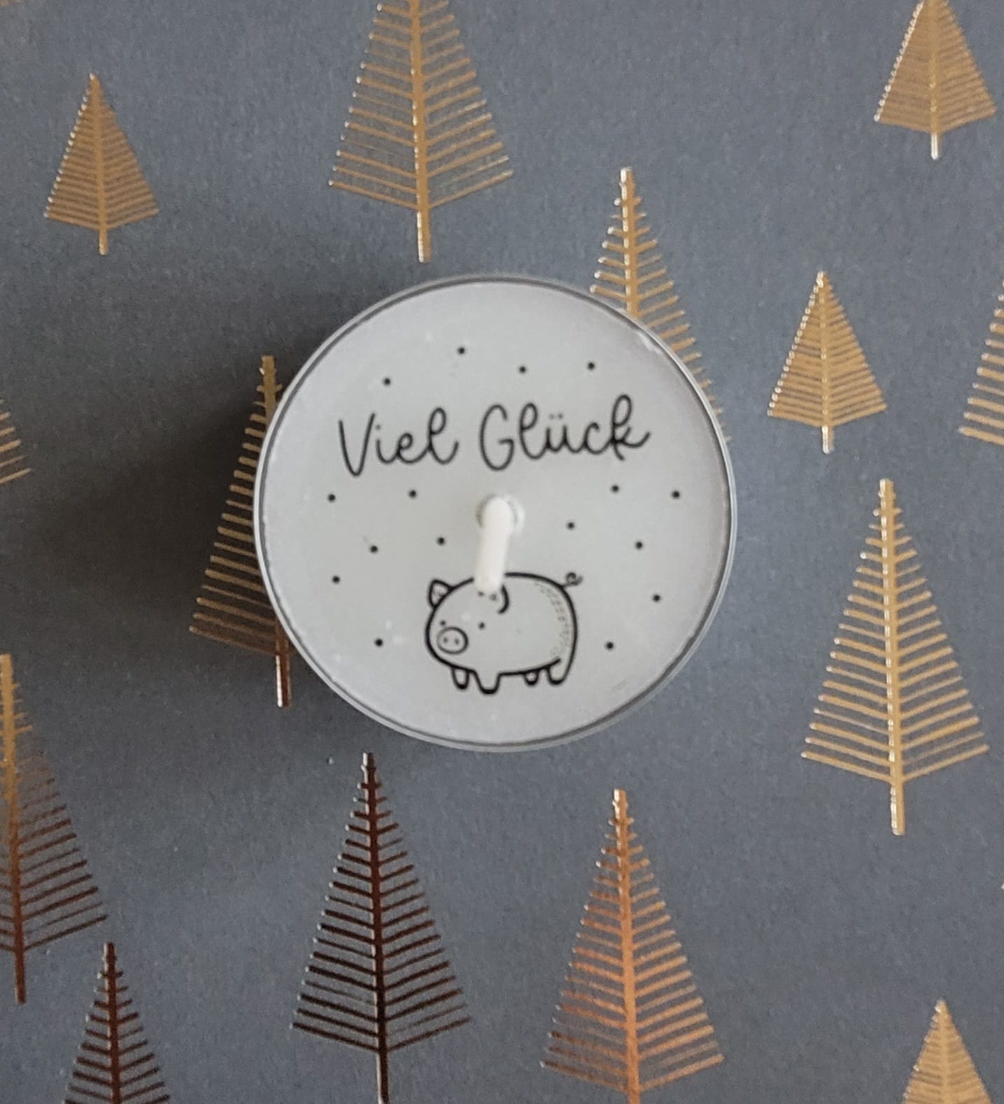 Glücks-Text-Teelichter (verschiedene Varinaten)