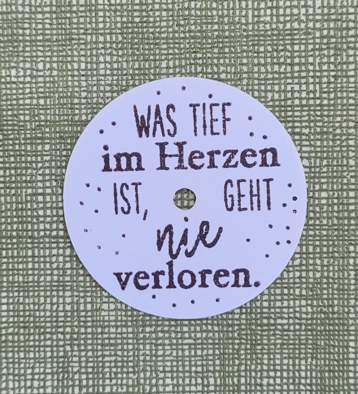 Teelicht mit Botschaften "Trauer"