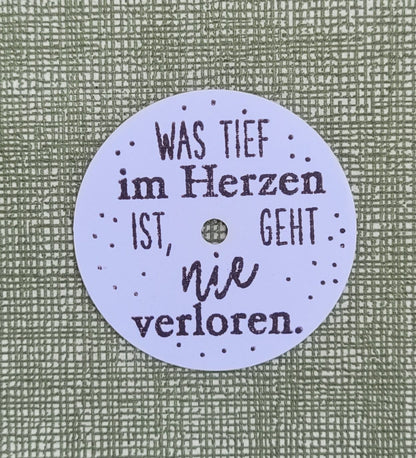 Teelicht mit Botschaften "Trauer"