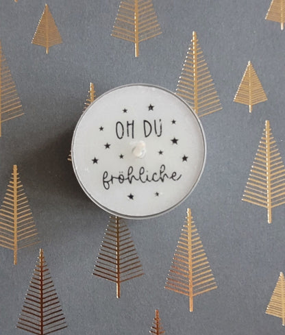 Weihnachts-Text Teelichter (verschiedene Varianten)